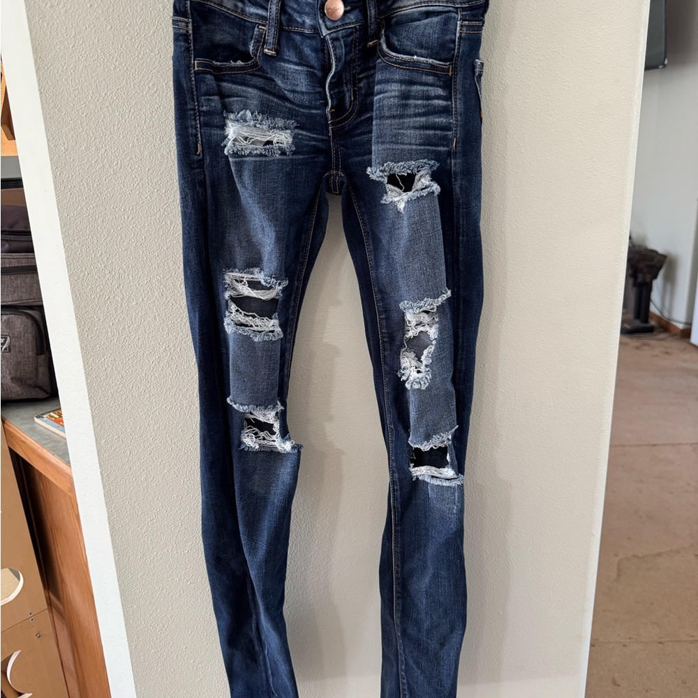 Distressed Blue Jeans for Women
